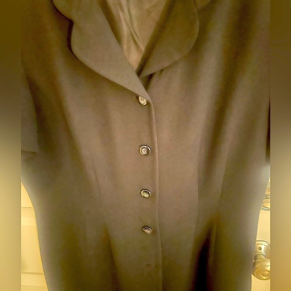 Talbots Vintage (Size 16) Black Button-down Career Office Midi Dress - Picture 2 of 12